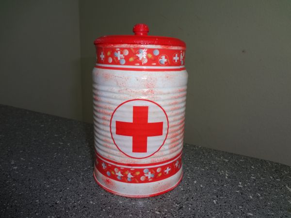 Lata Decorada com tampa em mdf