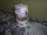 Lata decorada com tampa em mdf